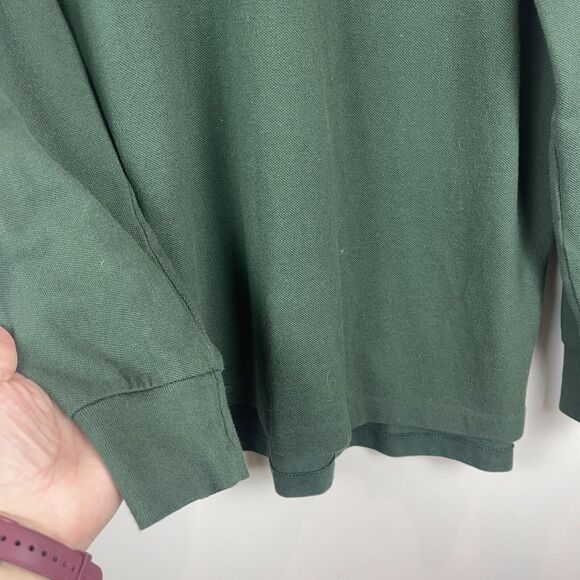 Polo Ralph Lauren Men Shirt XL Kelly Green Cotton Long Sleeve Polo Preppy Golf - Picture 3 of 7